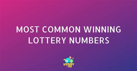 most common winning lotto numbers